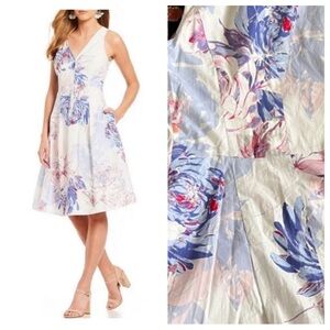 NWT Gianni Bini floral cotton Button Down Midi Dress floral shirt 8